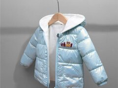 Geaca bleu din fas pentru copii - Chool